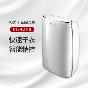 格力（GREE）抽湿机/除湿机DH40EF 别墅家用卧室办公室静音干衣机除湿器 40升/天 30-70平方米 智能数控