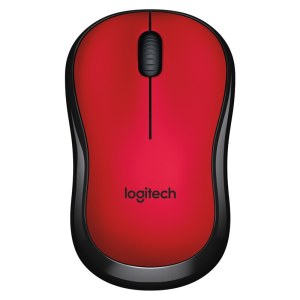 罗技（Logitech）M220 静音鼠标 无线鼠标 办公鼠标 对称鼠标 带无线微型接收器 红黑色