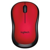 罗技（Logitech）M220 静音鼠标 无线鼠标 办公鼠标 对称鼠标 带无线微型接收器 红黑色