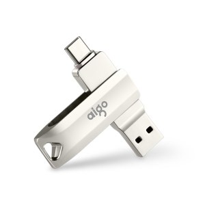 爱国者（aigo）64GB Type-C USB3.1 手机U盘 U351高速读写款 银色 双接口手机电脑用