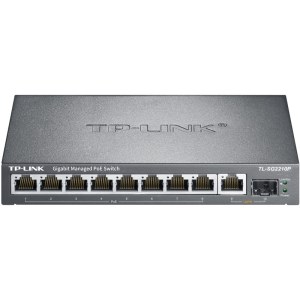 TP-LINK 云交换 TL-SG2210P 全千兆10口Web网管 云管理PoE交换机 (8PoE口+1千兆口+1千兆SFP) 企业级分流器