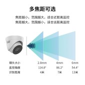 海康威视(HIKVISION) DS-IPC-T12H-IA（2.8mm/4mm/6mm可选）监控摄像头200万高清POE网线供电红外夜视（含1路摄像头上门安装服务）