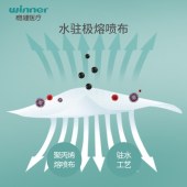 稳健（Winner）医用防护口罩N95口罩 灭菌级3D立体口罩头戴式一次性独立包装 50袋/盒 单位：个