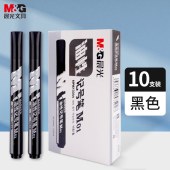 晨光(M&G)文具M01单头黑色记号笔 油性马克笔 物流笔标记大头笔 10支/盒APMY2204