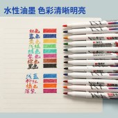 晨光(M&G)文具12色彩色白板笔 儿童绘画涂鸦记号笔 易擦会议笔 12支装AWMY2302