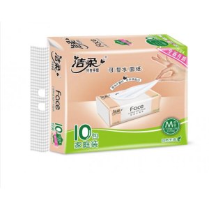 洁柔(C&S)PR121-10洁柔纸面巾(Face粉软抽)110抽3层(10包/提 6提/箱)  单位：箱
