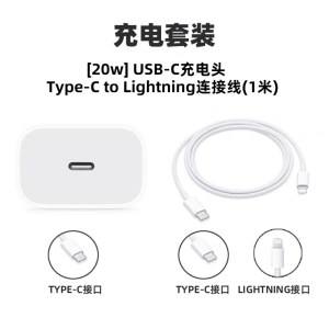 Apple/苹果【USB-C线充套装】含20W充电头+60W 双USB-C口1米充电线