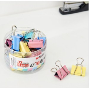 晨光(M&G)ABS92740 Eplus彩色长尾夹32mm(筒装)