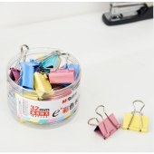 晨光(M&G)ABS92740 Eplus彩色长尾夹32mm(筒装)