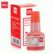 得力（deli） 印油 印章印油 快干印油 印泥油 财务办公印台印泥 快干印油 红色40ml